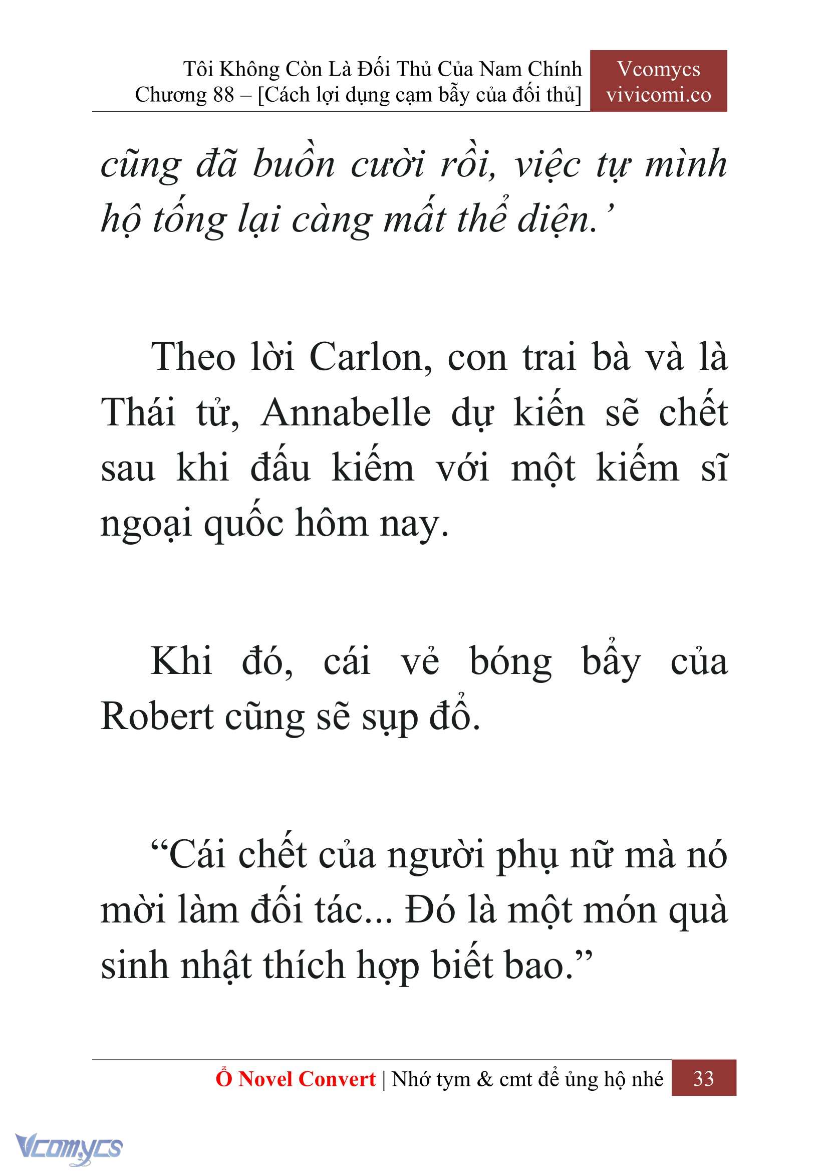 [Novel] Tôi Không Còn Là Đối Thủ Của Nam Chính Chapter 88 - Trang 2