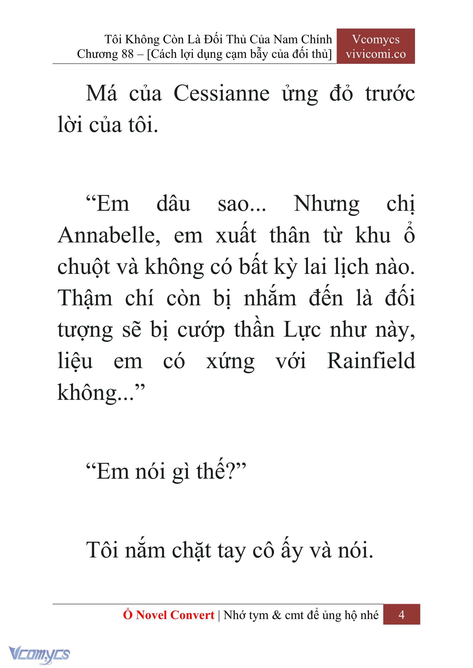 [Novel] Tôi Không Còn Là Đối Thủ Của Nam Chính Chapter 88 - Trang 2
