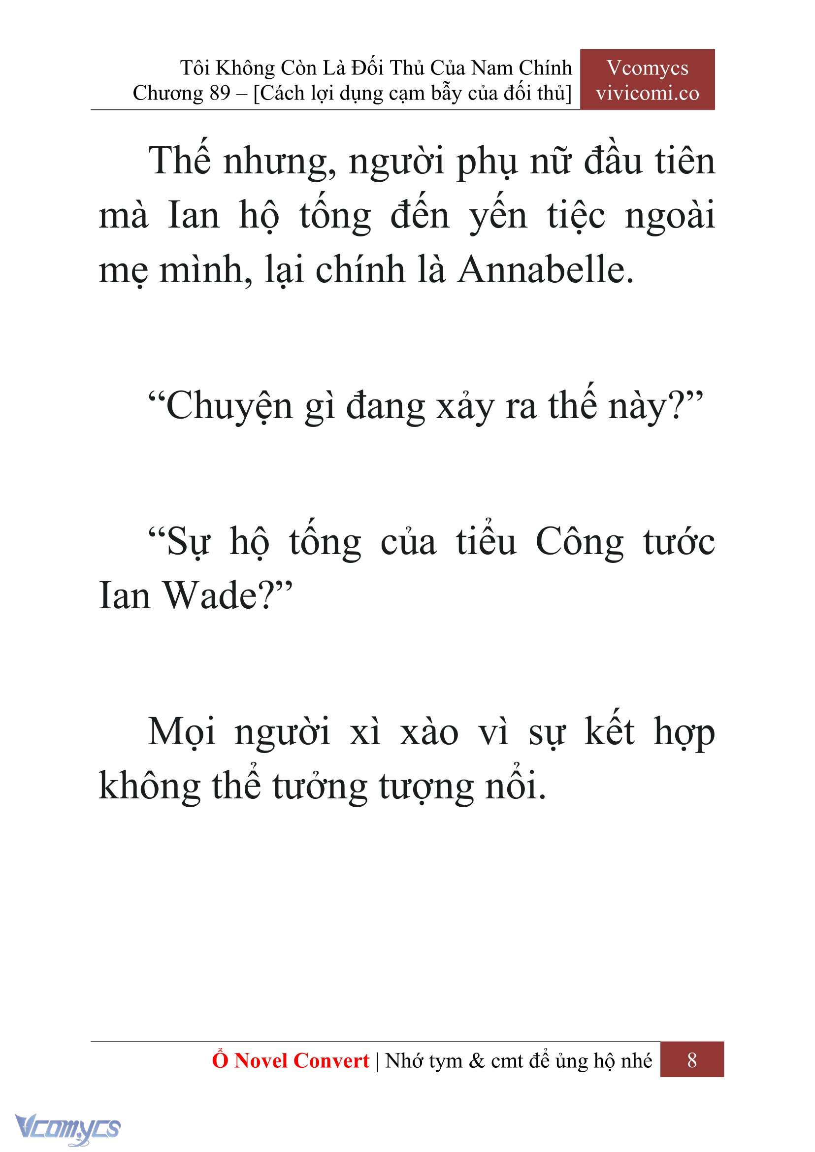 [Novel] Tôi Không Còn Là Đối Thủ Của Nam Chính Chapter 89 - Trang 2