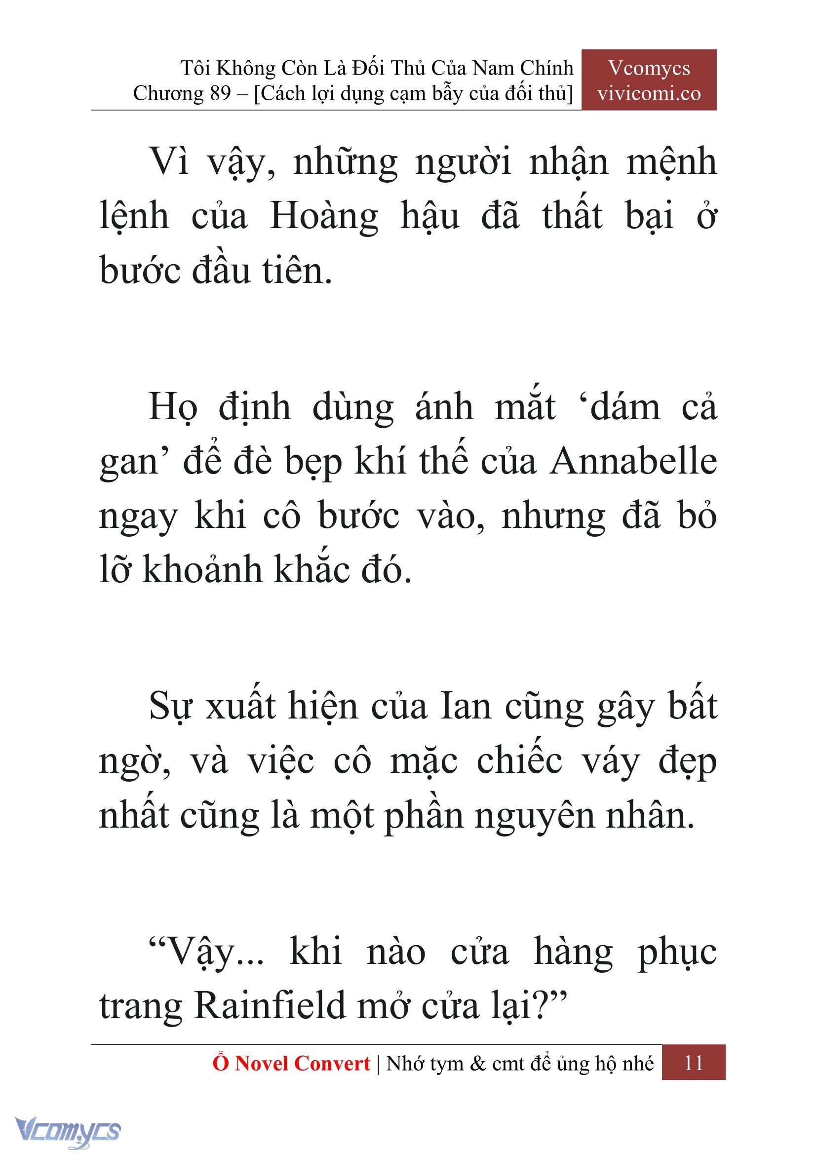 [Novel] Tôi Không Còn Là Đối Thủ Của Nam Chính Chapter 89 - Trang 2