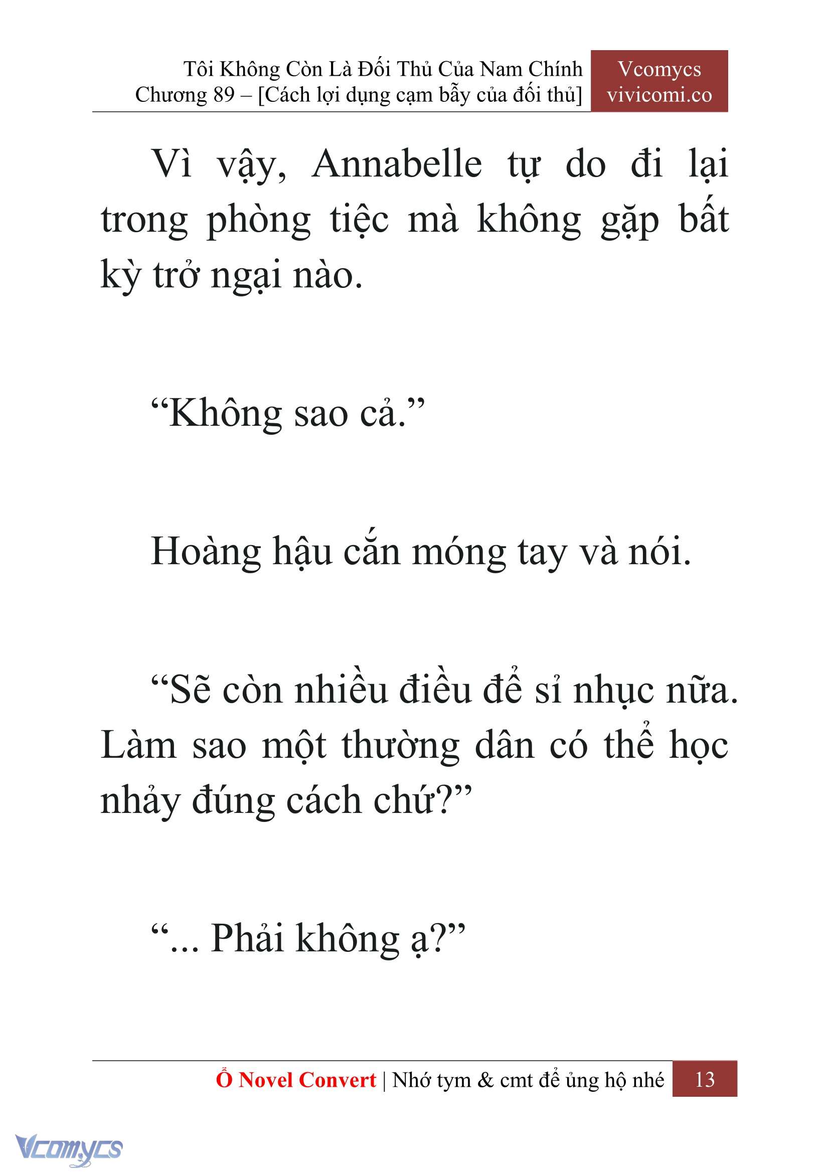 [Novel] Tôi Không Còn Là Đối Thủ Của Nam Chính Chapter 89 - Trang 2