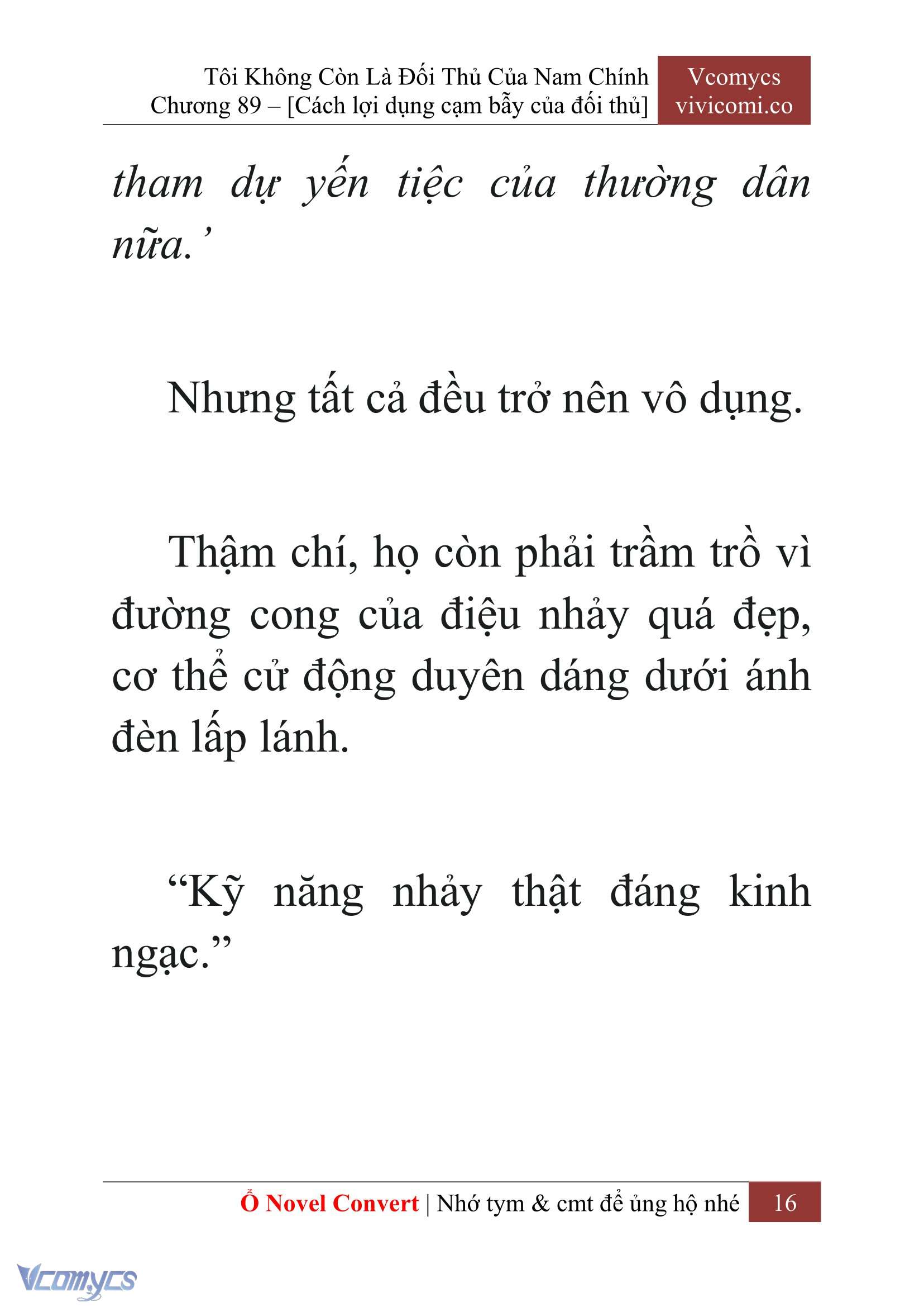 [Novel] Tôi Không Còn Là Đối Thủ Của Nam Chính Chapter 89 - Trang 2