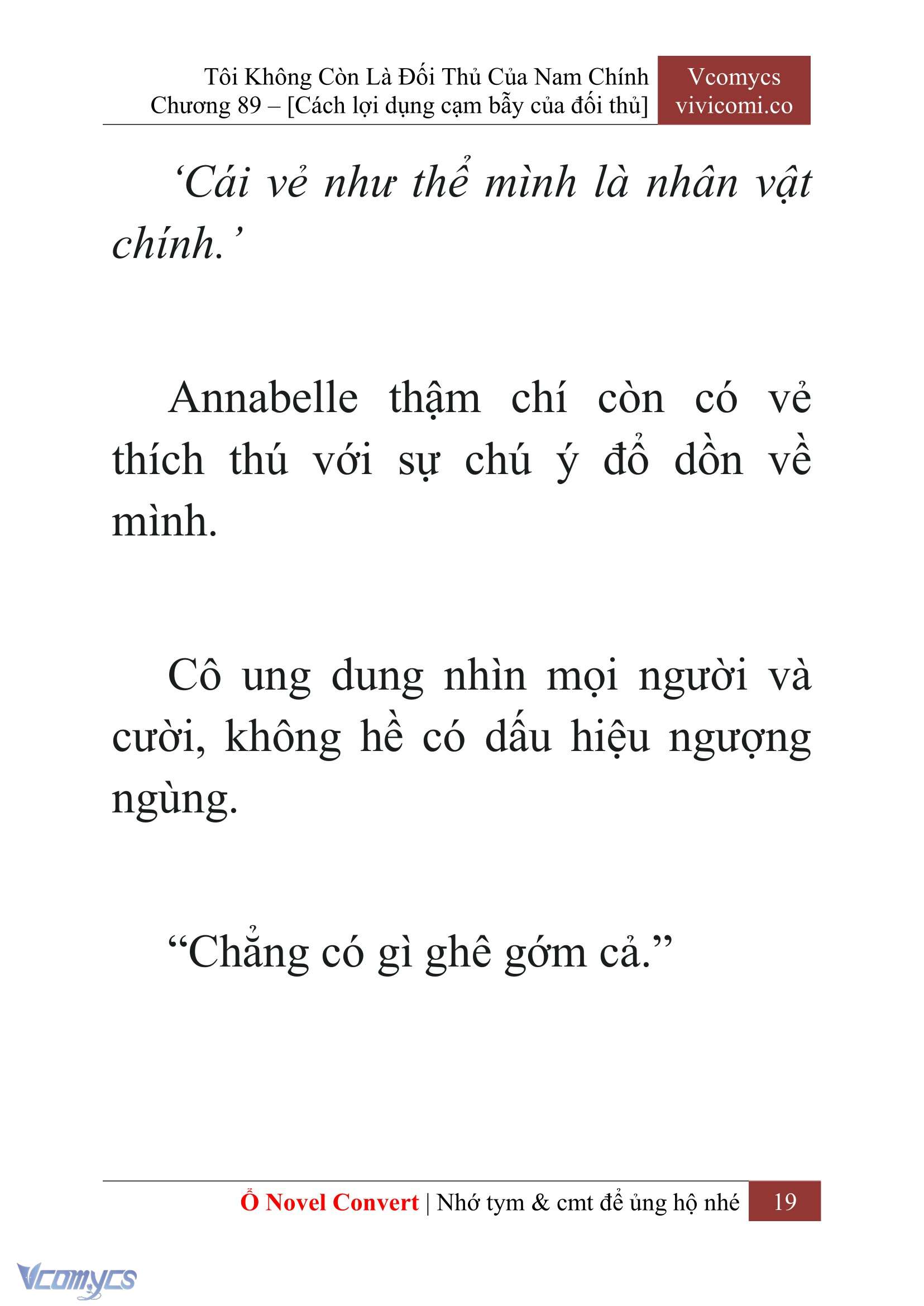 [Novel] Tôi Không Còn Là Đối Thủ Của Nam Chính Chapter 89 - Trang 2