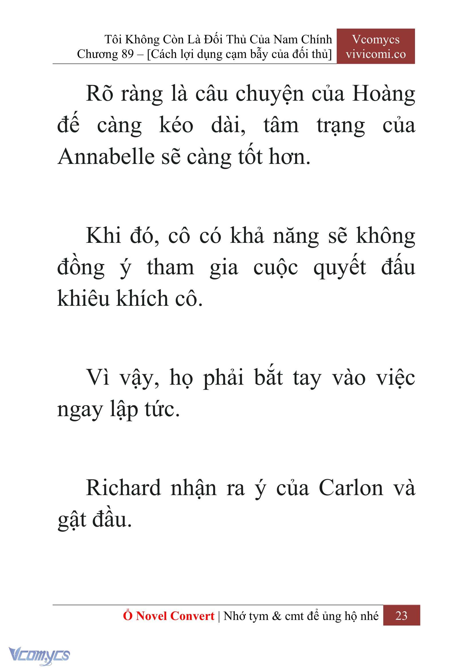 [Novel] Tôi Không Còn Là Đối Thủ Của Nam Chính Chapter 89 - Trang 2