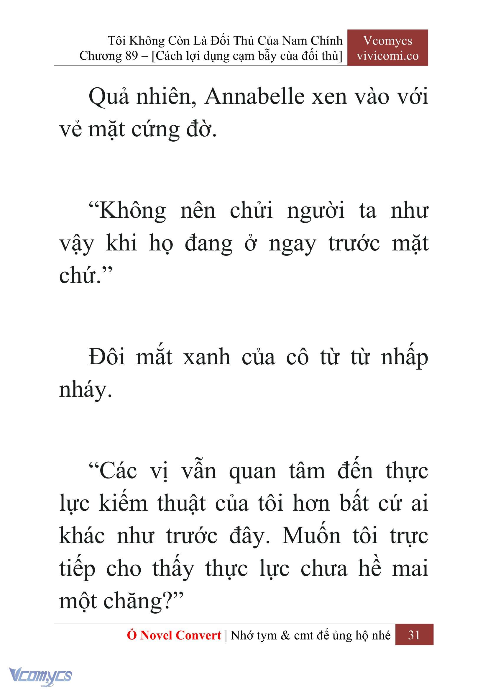 [Novel] Tôi Không Còn Là Đối Thủ Của Nam Chính Chapter 89 - Trang 2