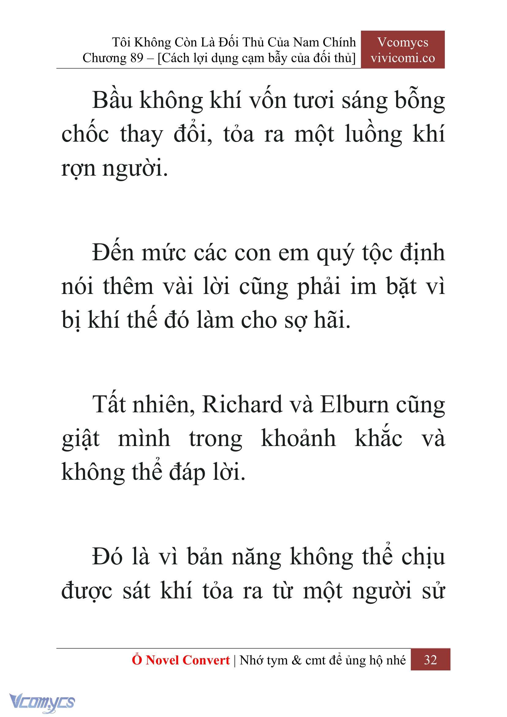 [Novel] Tôi Không Còn Là Đối Thủ Của Nam Chính Chapter 89 - Trang 2