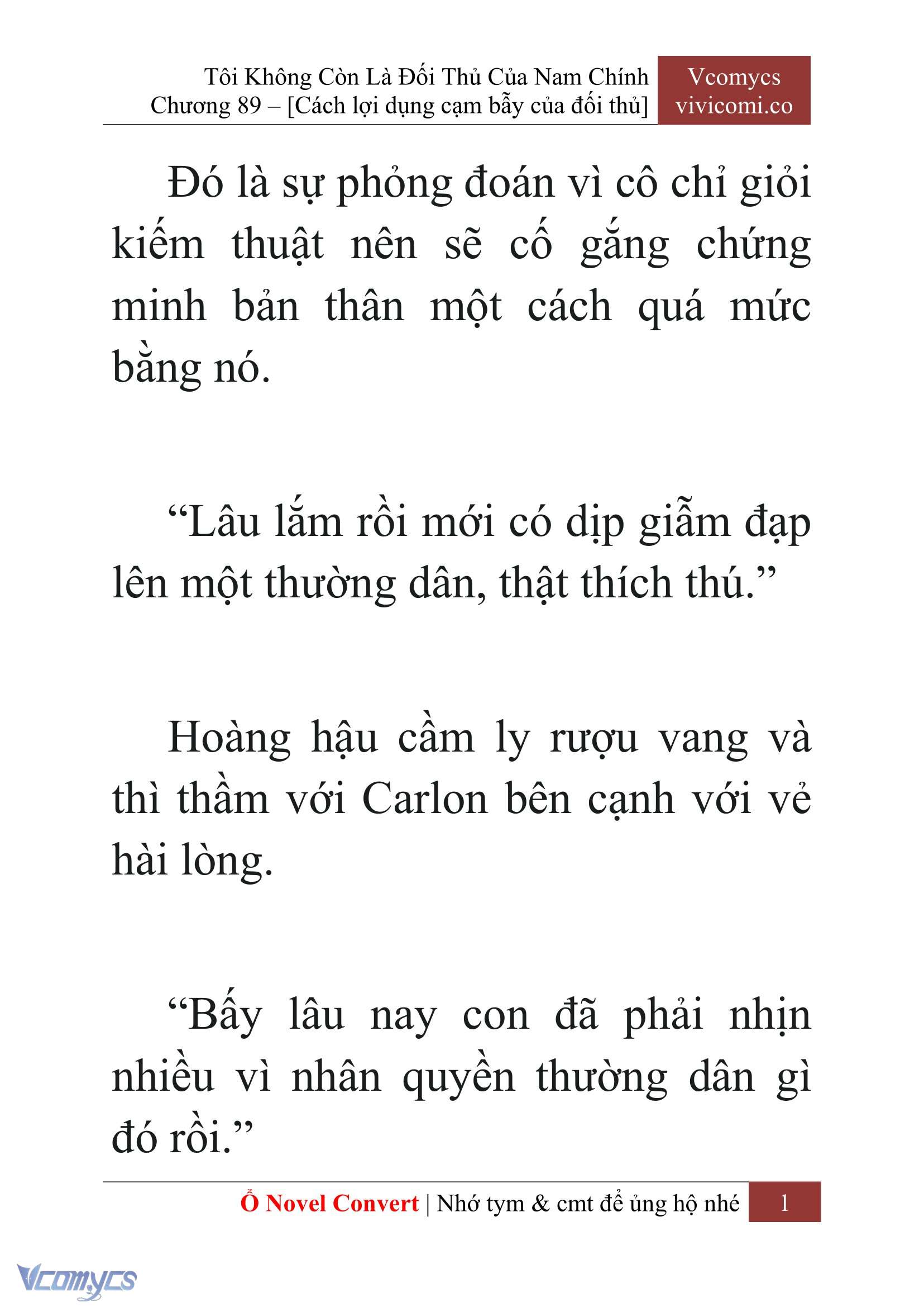 [Novel] Tôi Không Còn Là Đối Thủ Của Nam Chính Chapter 89 - Trang 2