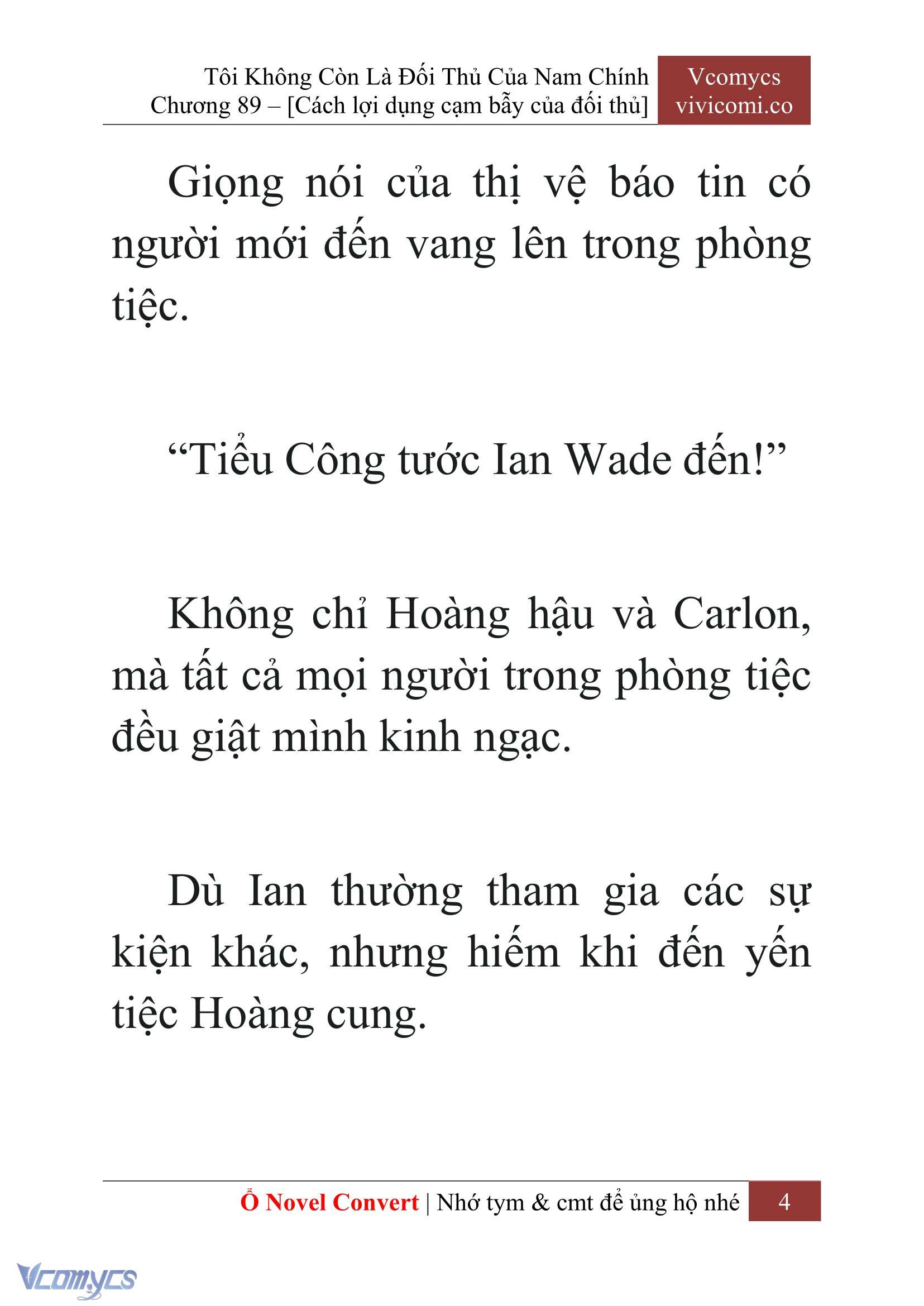 [Novel] Tôi Không Còn Là Đối Thủ Của Nam Chính Chapter 89 - Trang 2