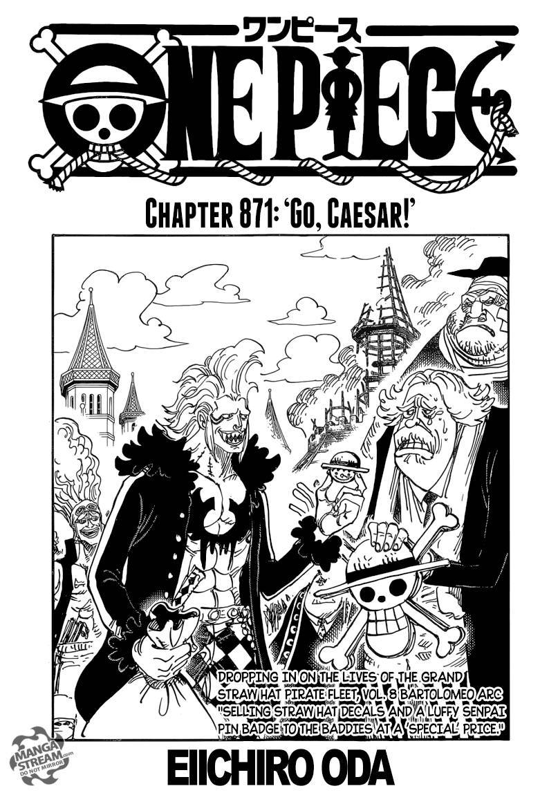 One Piece Chapter 871 - Trang 2
