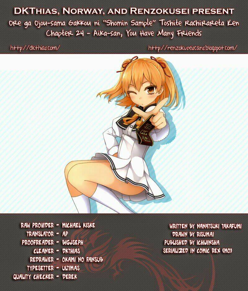 Ore Ga Ojou-Sama Gakkou Ni “Shomin Sample” Toshite Rachirareta Ken Chapter 24 - Trang 2