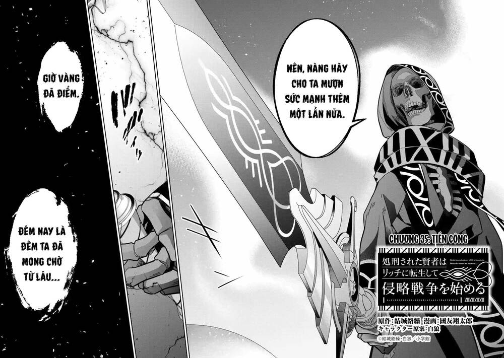Shokei Sareta Kenja Wa Lich Ni Tensei Shite Shinryaku Sensou Wo Hajimaru Chapter 35 - Trang 2