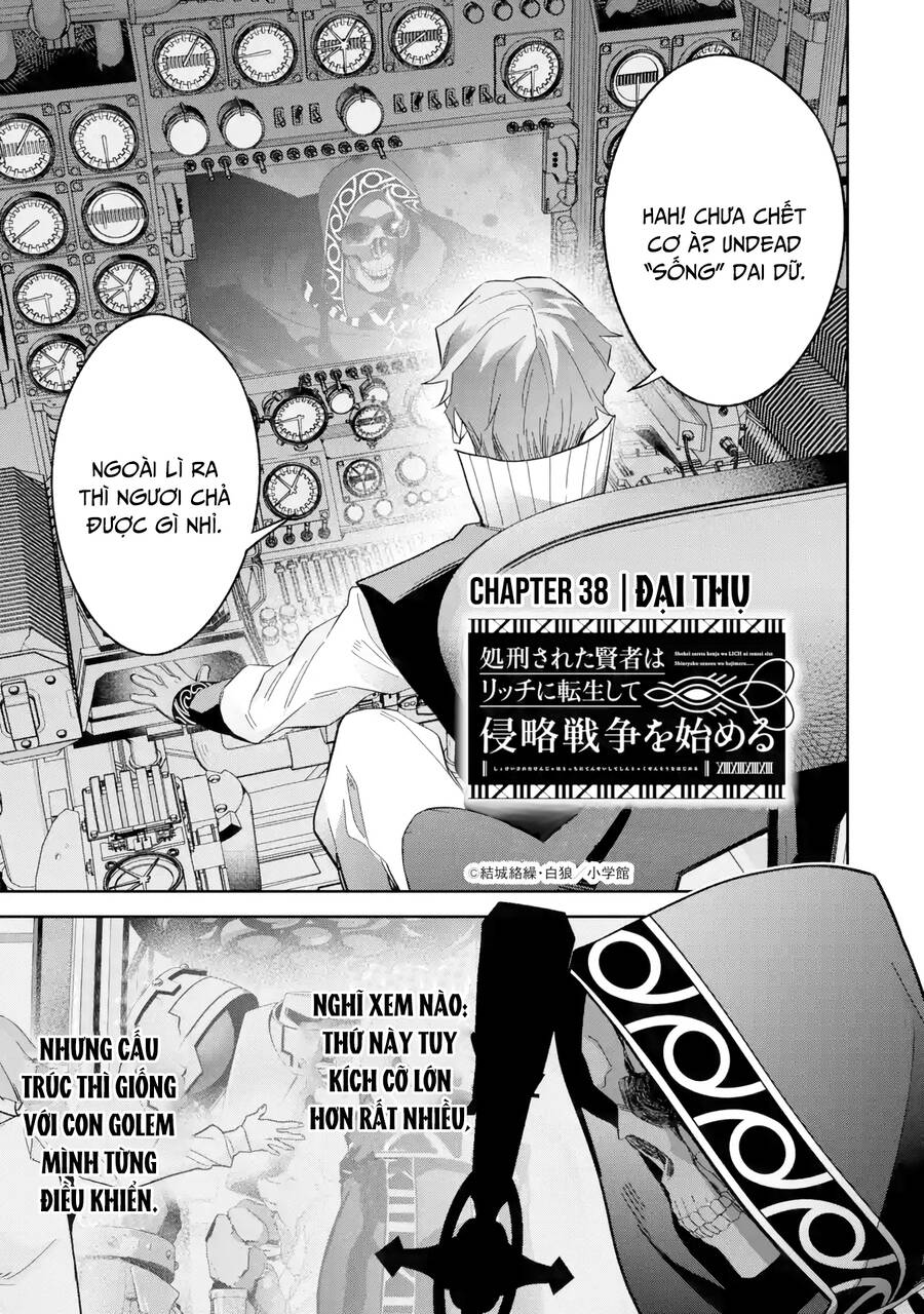 Shokei Sareta Kenja Wa Lich Ni Tensei Shite Shinryaku Sensou Wo Hajimaru Chapter 38 - Trang 2