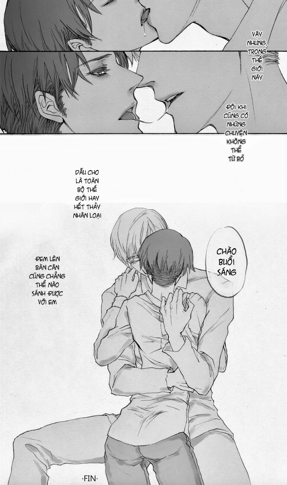 Tấn Công Người Khổng Lồ – Doujinshi Eruri Chapter 1 - Trang 2