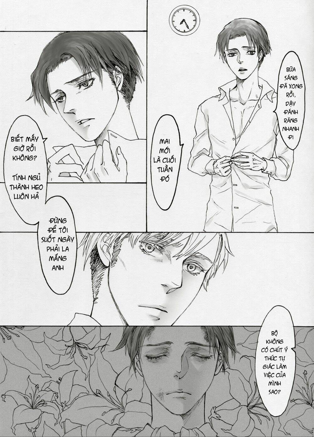 Tấn Công Người Khổng Lồ – Doujinshi Eruri Chapter 1 - Trang 2