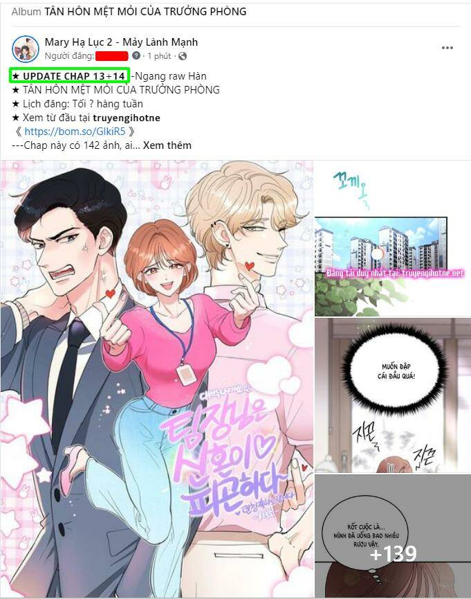 Tân Hôn Mệt Mỏi Của Trưởng Phòng Chapter 13.2 - Trang 2