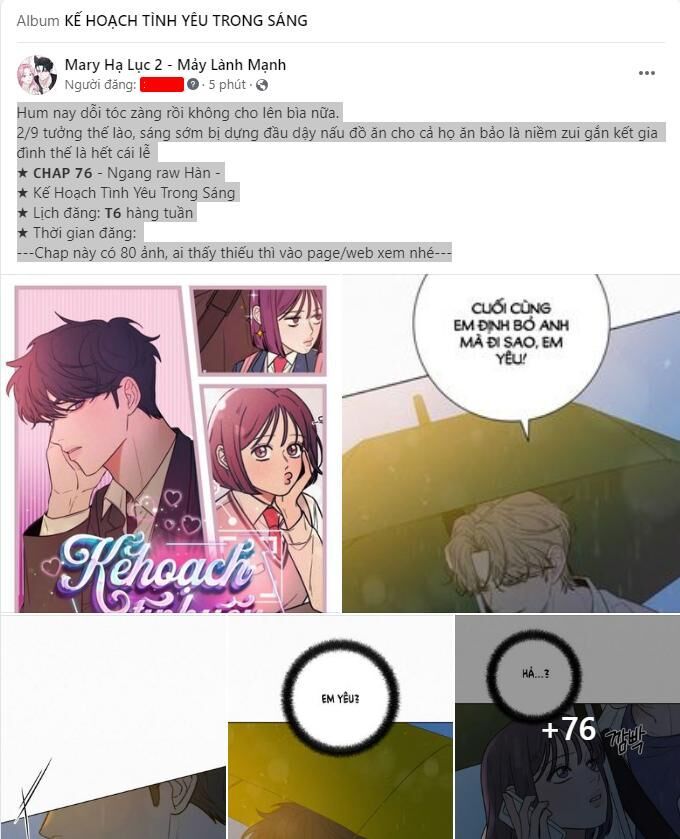 Thứ Mà Đôi Ta Mong Muốn Chapter 76.1 - Trang 2