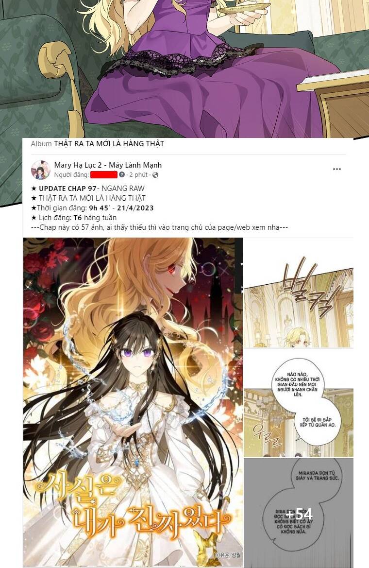 Thực Ra Tôi Mới Là Thật Chapter 97.1 - Trang 2