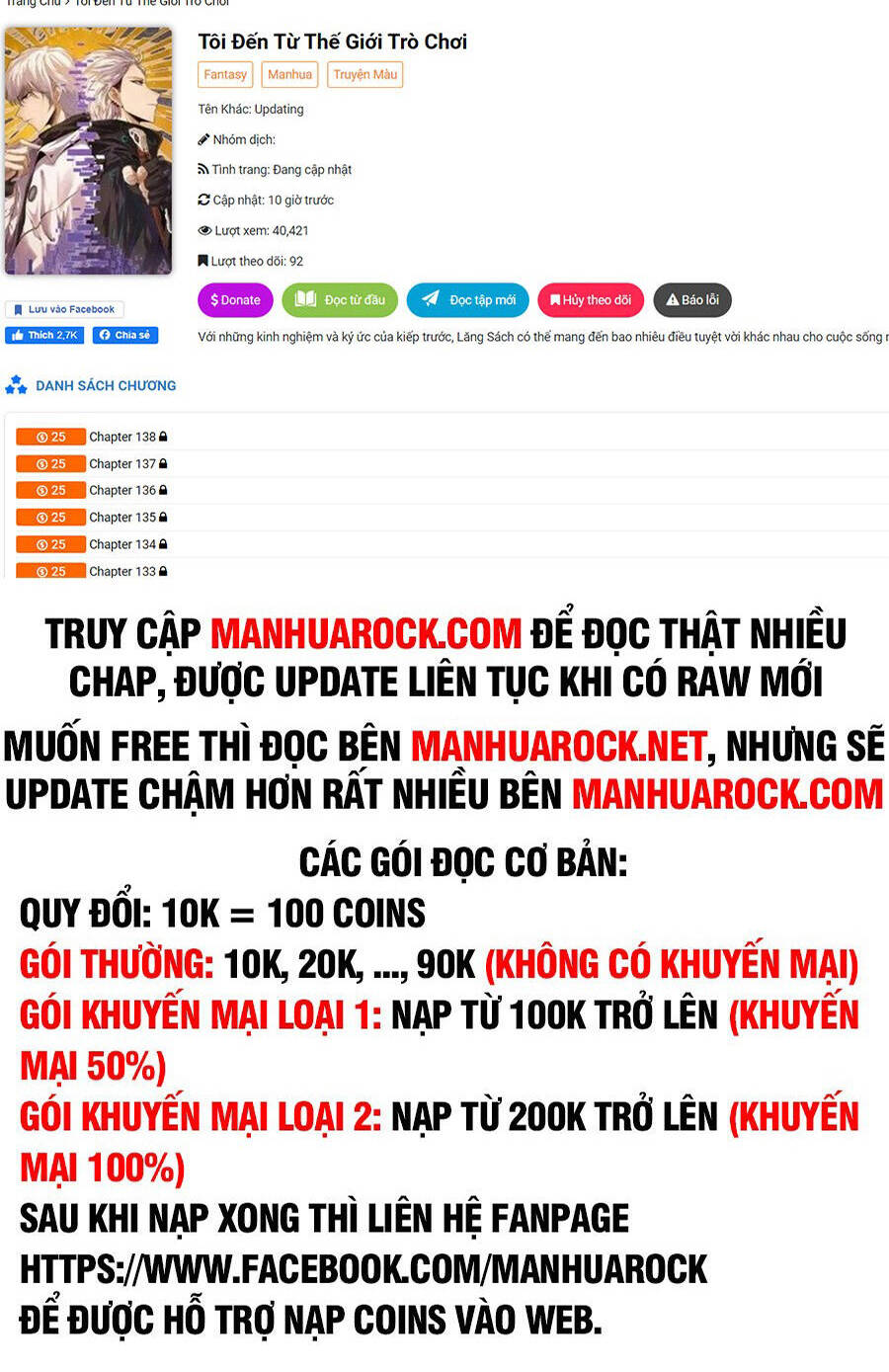 Tôi Đến Từ Thế Giới Trò Chơi Chapter 66 - Trang 2