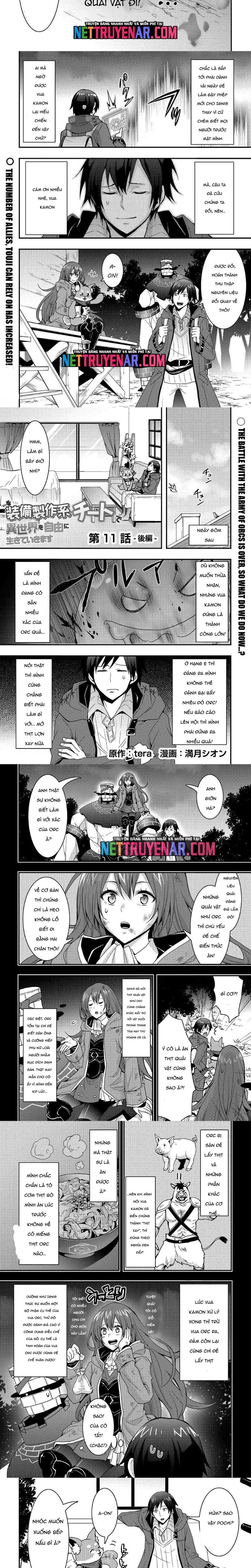 Tôi Sẽ Sống Tự Do Ở Thế Giới Khác Với Kỹ Năng Chế Tạo Trang Bị Chapter 11 - Trang 2