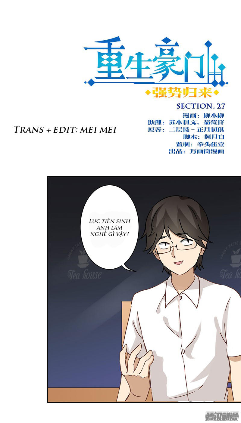 Trọng Sinh Chi Hao Môn Cường Thế Quy Lai Chapter 27 - Trang 2