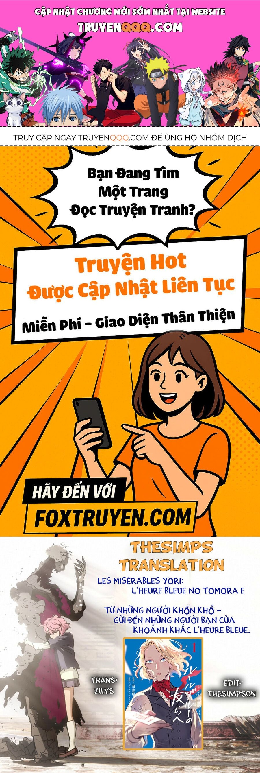 Từ Những Người Khốn Khổ – Gửi Đến Những Người Bạn Của Khoảnh Khắc L’Heure Bleue. Chapter 4 - Trang 2