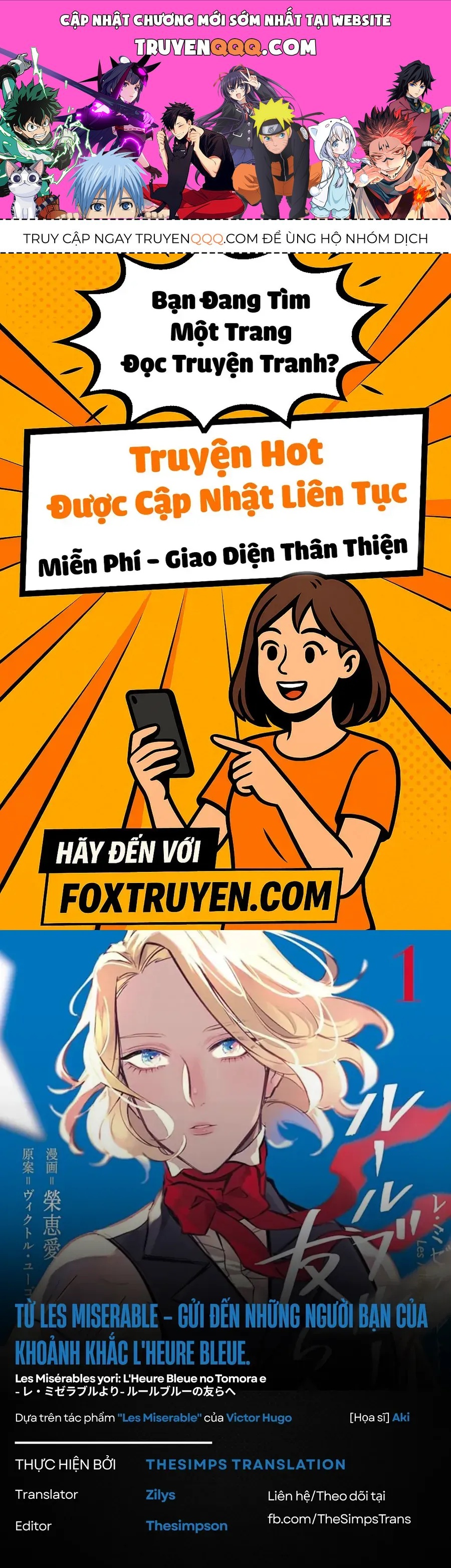 Từ Những Người Khốn Khổ – Gửi Đến Những Người Bạn Của Khoảnh Khắc L’Heure Bleue. Chapter 6 - Trang 2