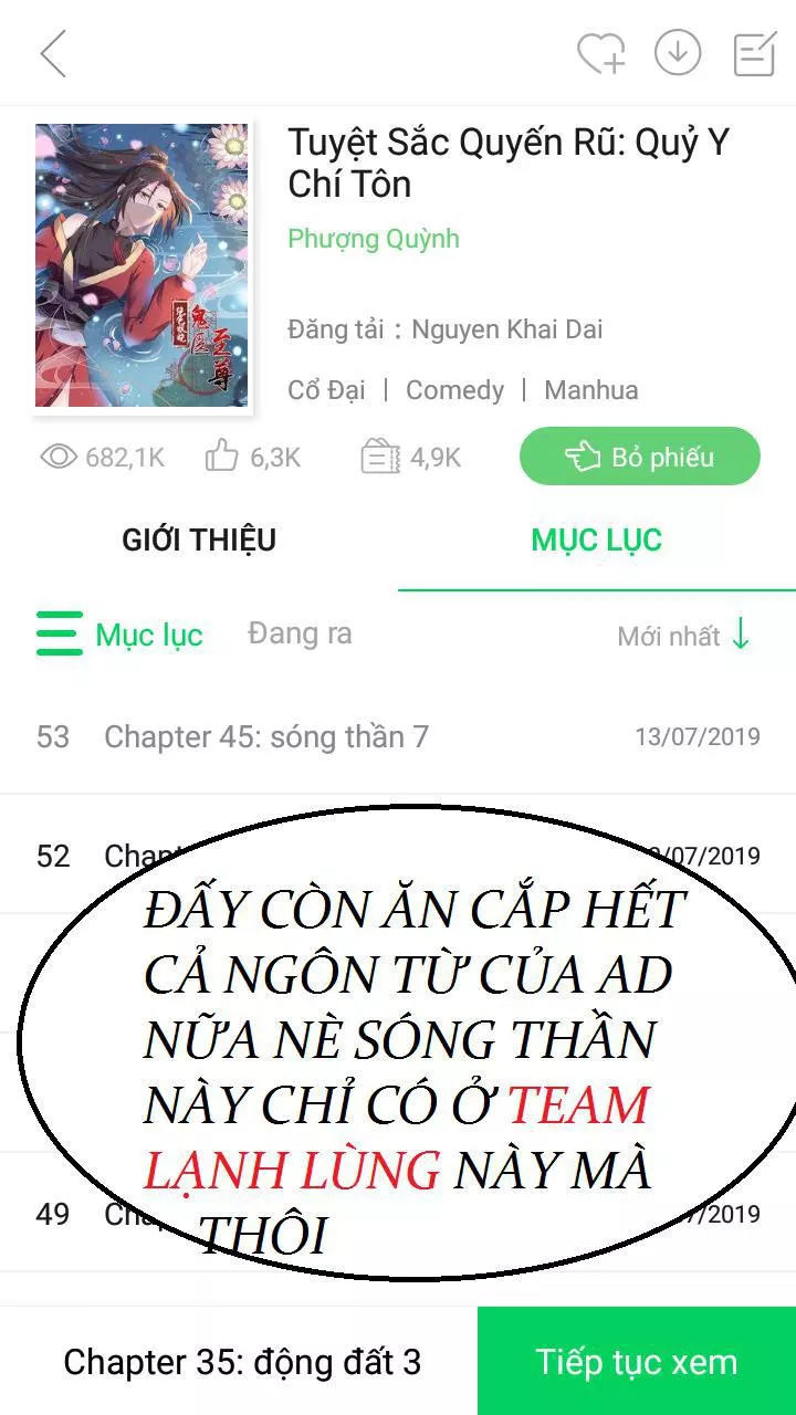 Tuyệt Sắc Quyến Rũ: Quỷ Y Chí Tôn Chapter 52 - Trang 2