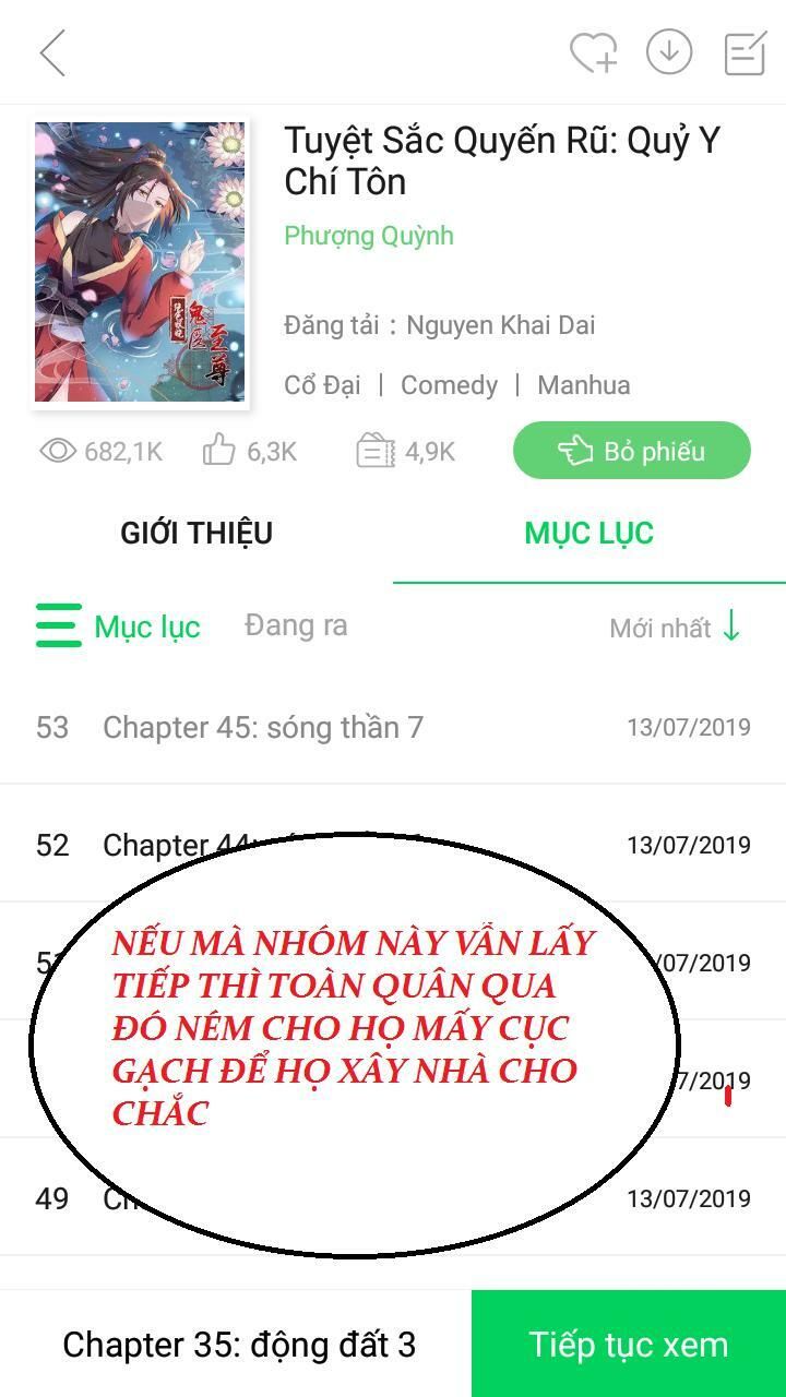 Tuyệt Sắc Quyến Rũ: Quỷ Y Chí Tôn Chapter 54 - Trang 2