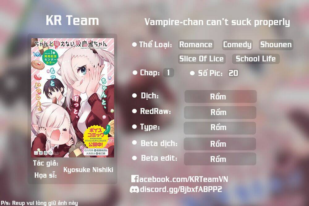 Vampire-Chan Can’T Suck Properly Chapter 1 - Trang 2