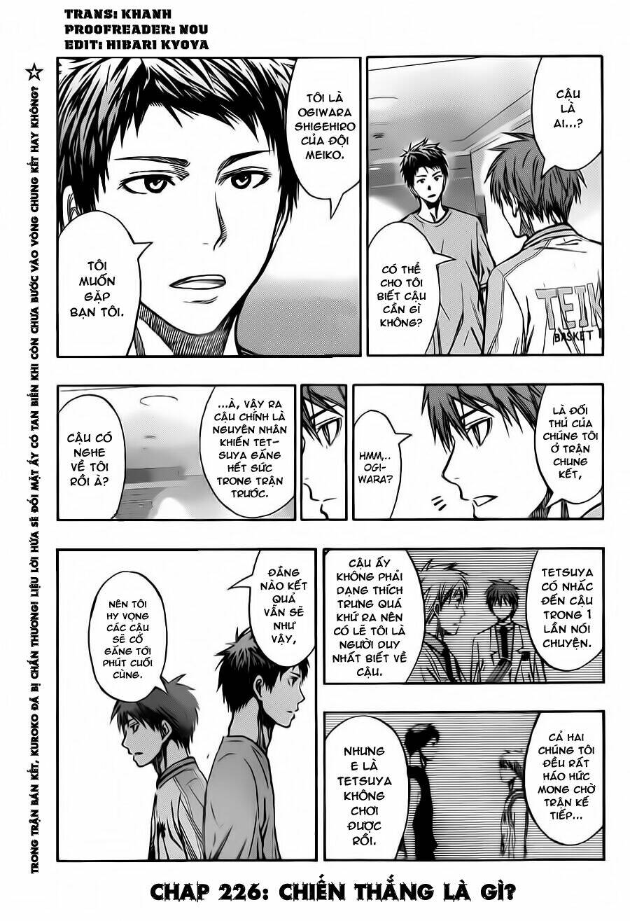 Vua Bóng Rổ Kuroko Chapter 226 - Trang 2
