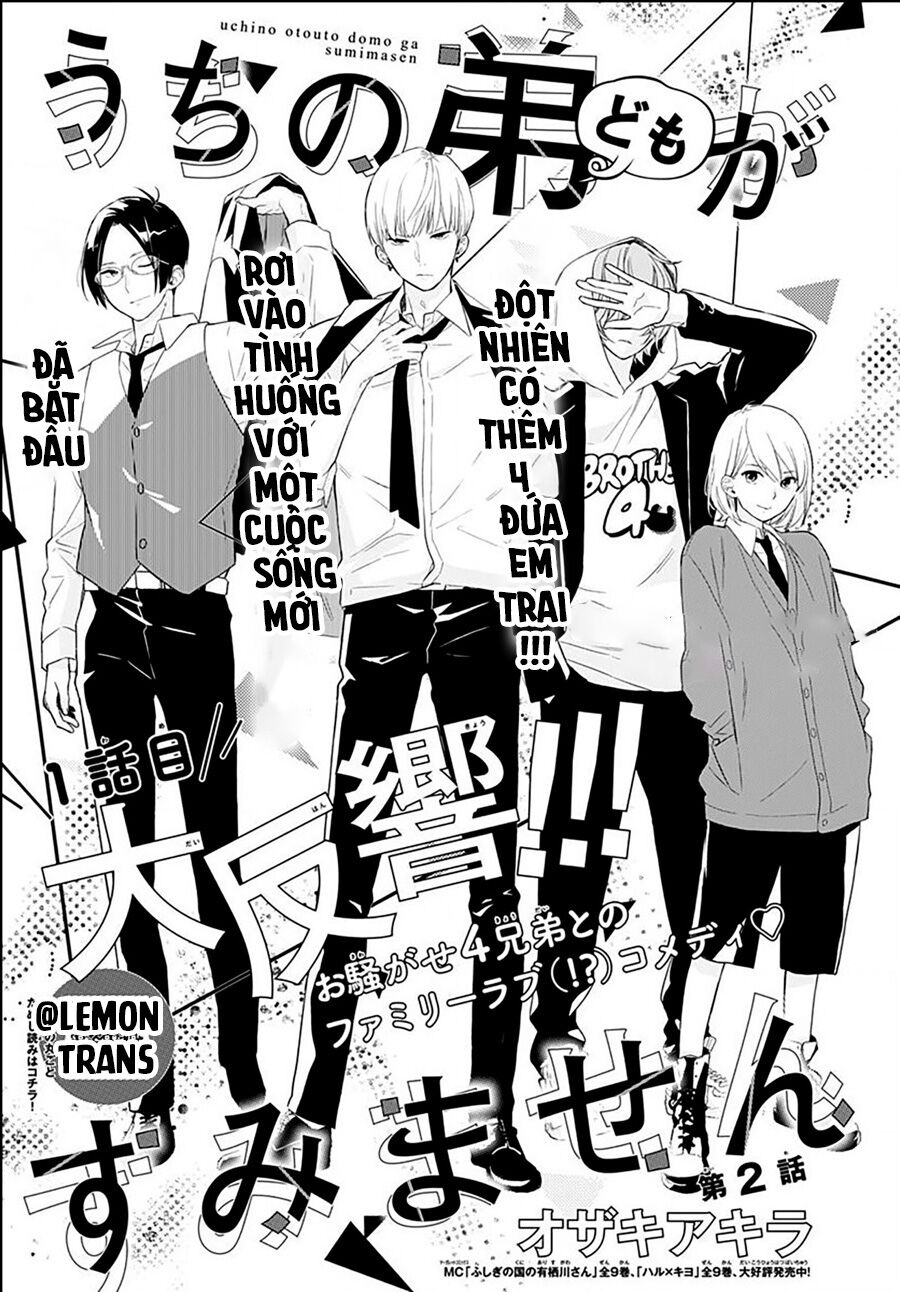 Xin Lỗi Nhé Mấy Đứa Em Của Tôi. Chapter 2 - Trang 2